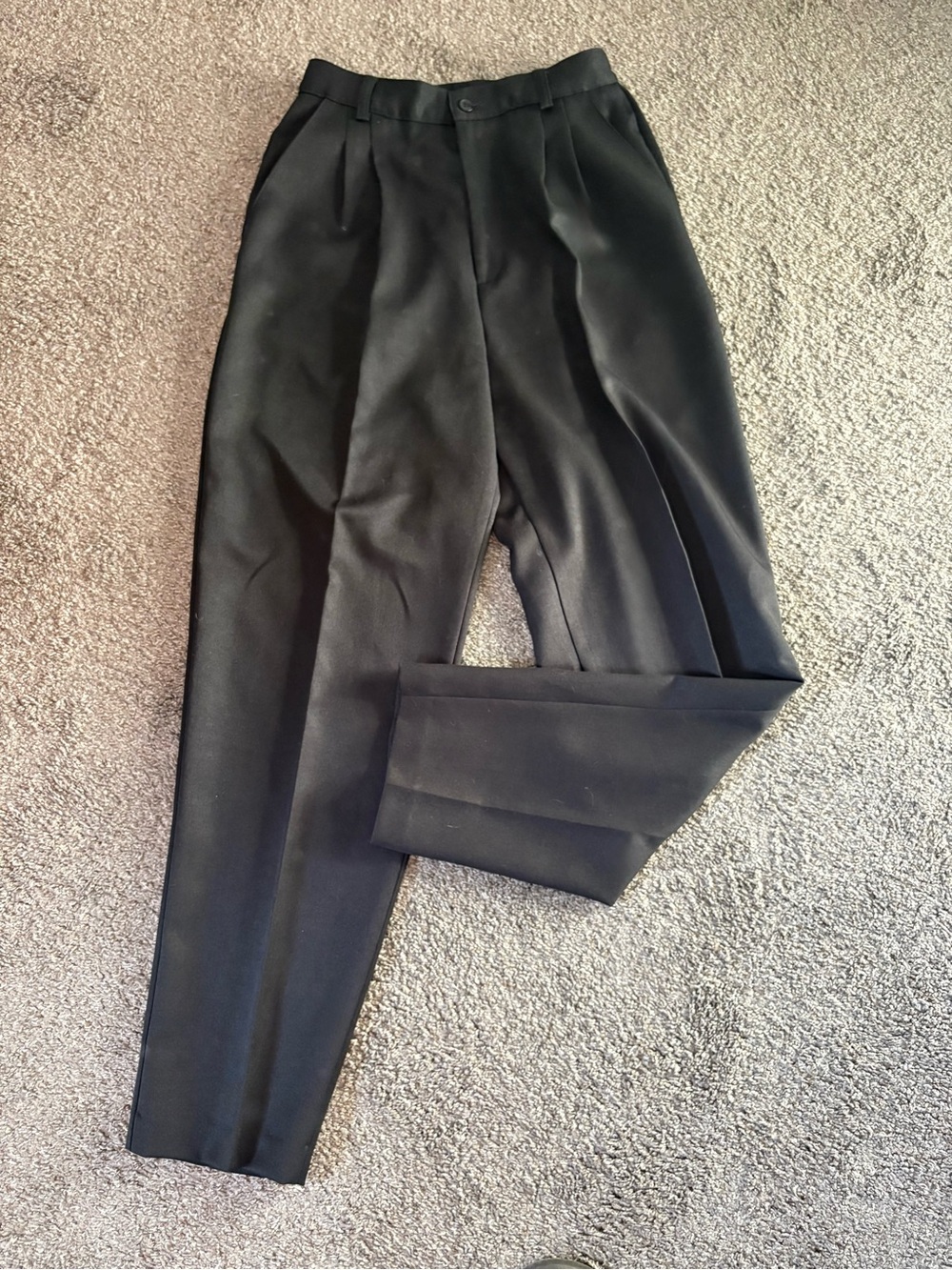 Vintage 90’s Preston & York Black High-Waist Pleated Trousers